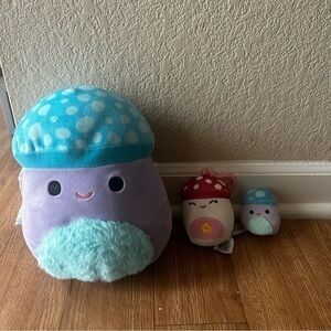 Squishmallows: Pyle the Teal & Purple Mushroom 8” and backpack clip and micro